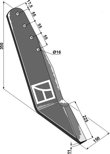 Subsoiler share - right