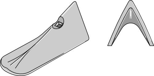 Cultivator share 187mm