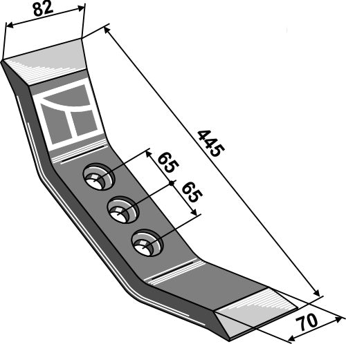 Cultivator share 445mm