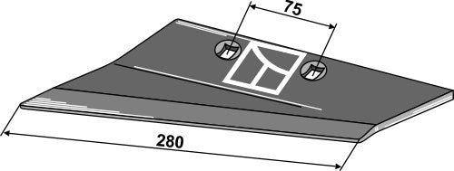 Replacement wing for stubble share, left