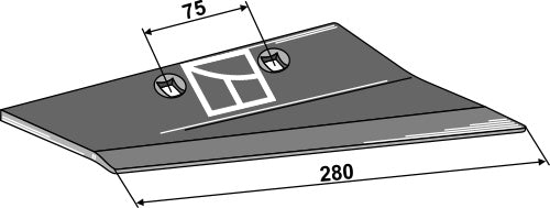 Replacement wing for stubble shares, right