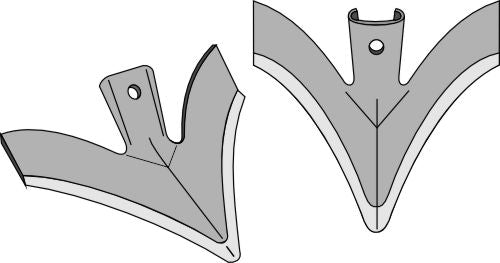 Quick change klipped wing sweeps