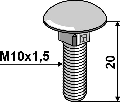 Saucer-head screw M10x1,5x20 without nut - galvanized
