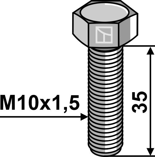 Hexagon bolt M10x1,5x35 without nut
