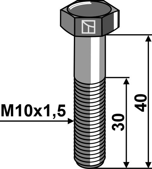 Hexagon bolt M10x1,5x40 without nut