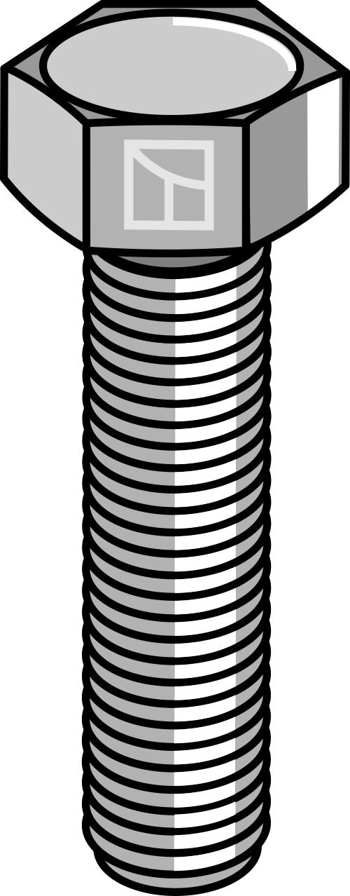 Hexagon bolt M10x1,5x40 without nut