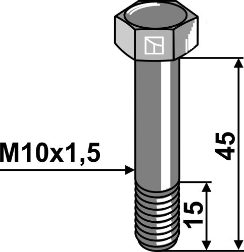 Shear bolt M10 without nut