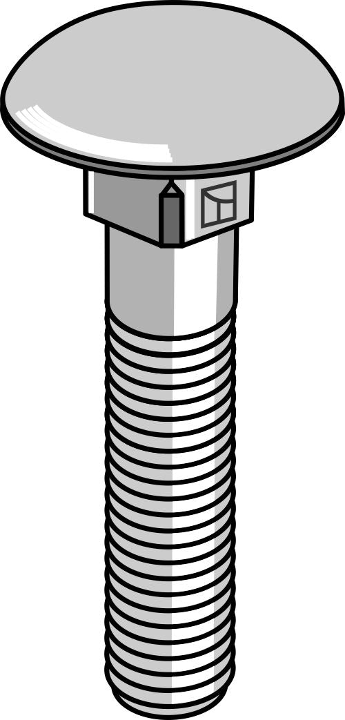 Saucer-head screw M10x1,5x45 - galvanized