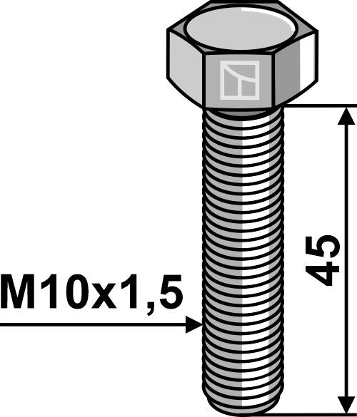 Hexagon bolt M10x1,5x45 without nut