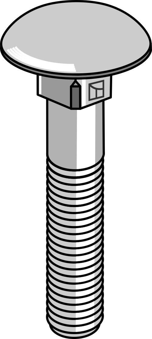 Bolt M10x1,5x50 galvanized without nut