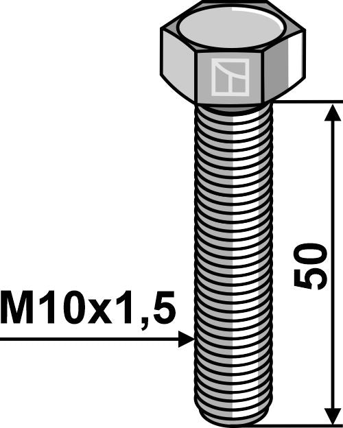 Hexagon bolt M10x1,5x50 without nut