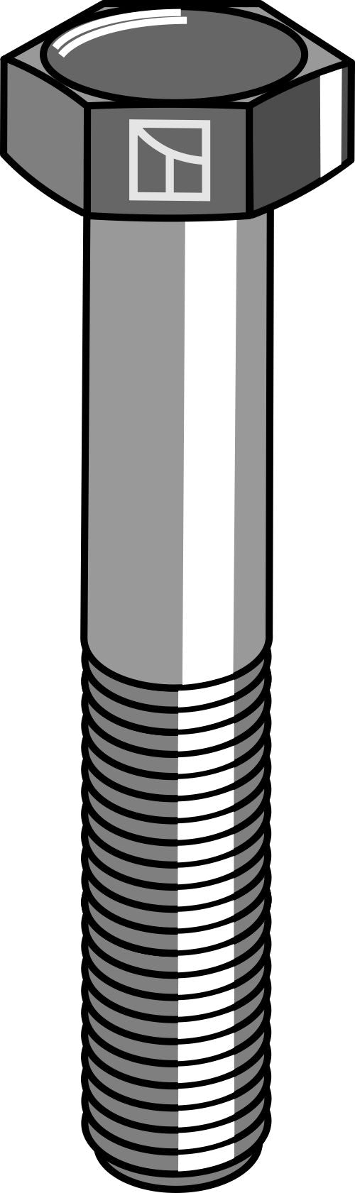 Hexagon bolt M10x1,5x55 without nut