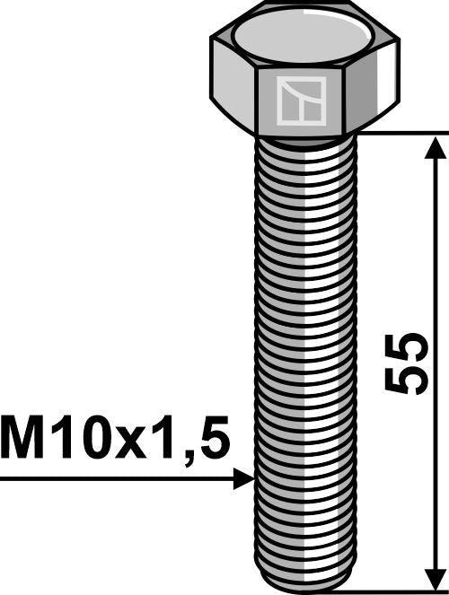 Hexagon bolt M10x1,5x55 without nut