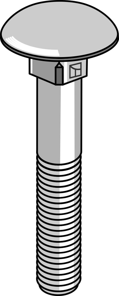 Bolt M10x1,5x60 galvanized without nut