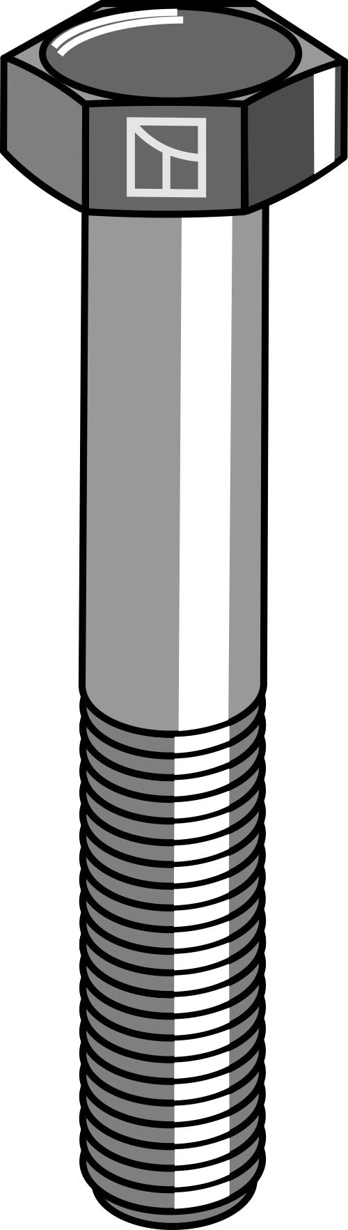Hexagon bolt M10x1,5x60 without nut