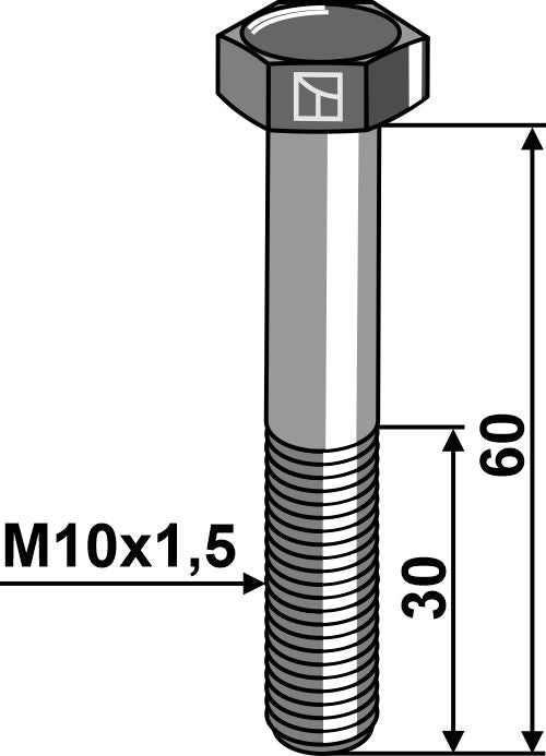 Hexagon bolt M10x1,5x60 without nut