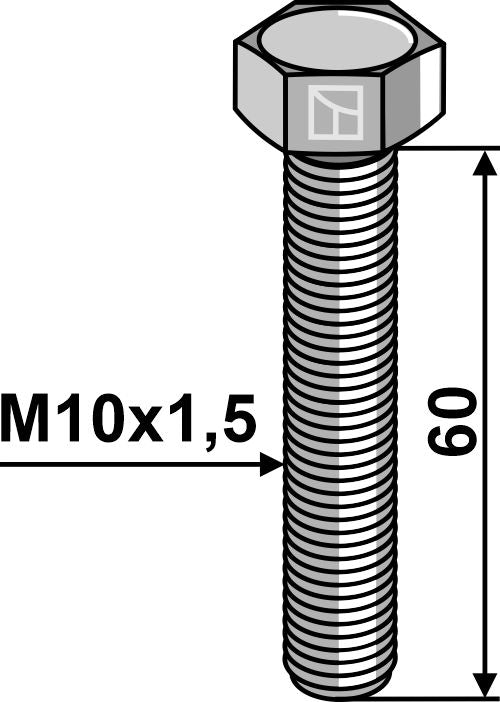 Hexagon bolt M10x1,5x60 without nut