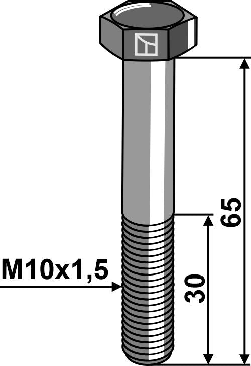 Hexagon bolt M10x1,5x65 without nut