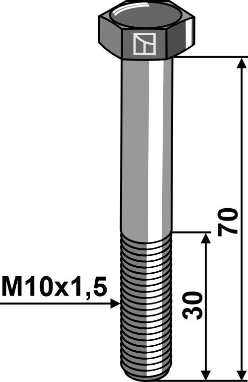 Hexagon bolt  M10x1,5x70 without nut