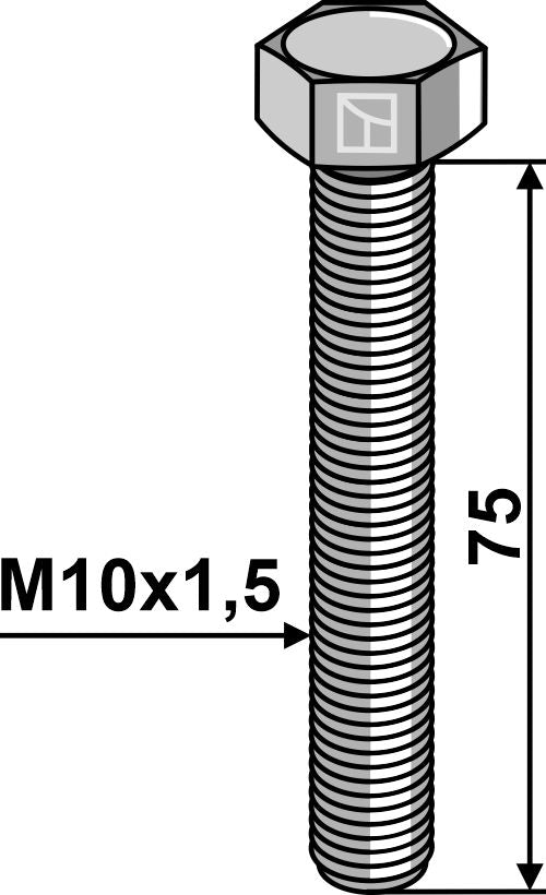 Hexagon bolt M10x1,5x7 without nut