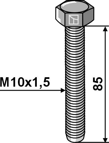 Bolt M10x1,5 - Galvanized - 8.8
