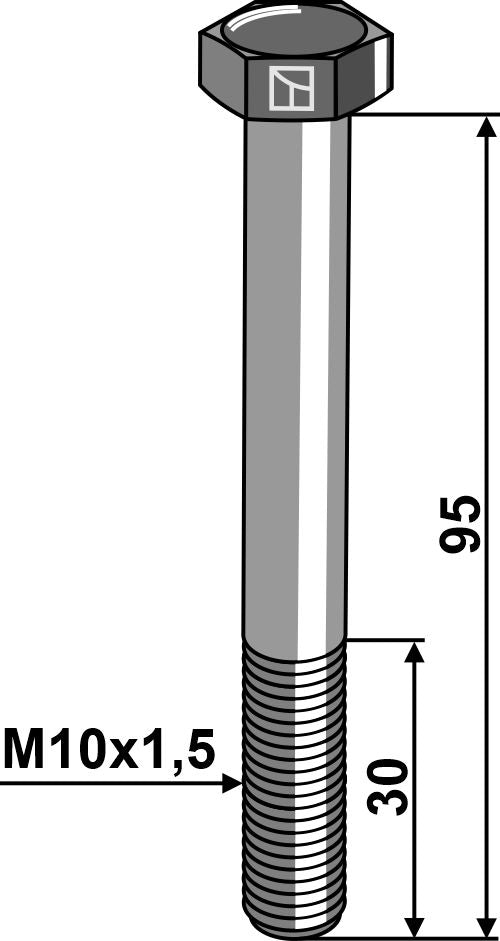 Hexagon bolt M10x1,5x95 without nut