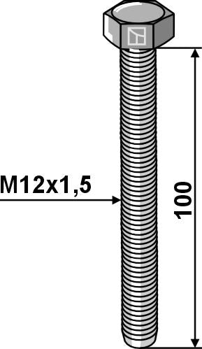 Bolt M12x1,5 - Galvanized - 8.8