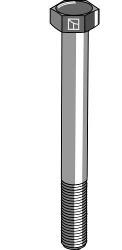 Hexagon bolt M12x1,75x140 without nut