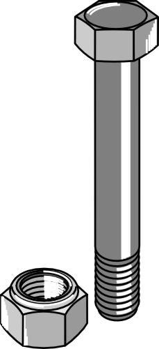 Shear bolt M12 with self-locking nut