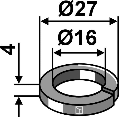 Split washer  Ø27x4xØ16