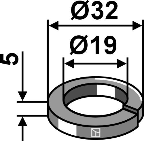 Split washer  Ø32x5xØ19