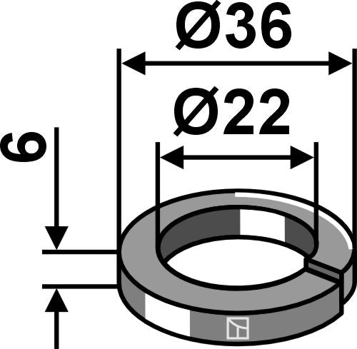 Split washer  Ø36x6xØ22