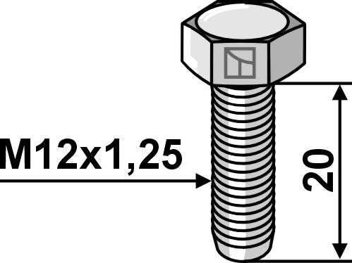 Bolt M12x1,25 - Galvanized - 10.9