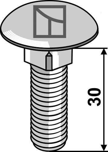 Saucer-head screw M12x1,75x30 - galvanized