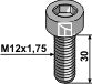 Hexagon socket bolt - M12x1,75 - 10.9