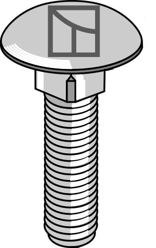 Saucer-head screw M12x1,75x40 - galvanized