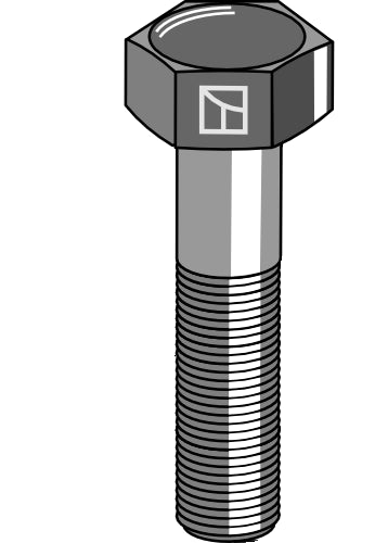 Hexagon bolt M12x1,75x45 without nut