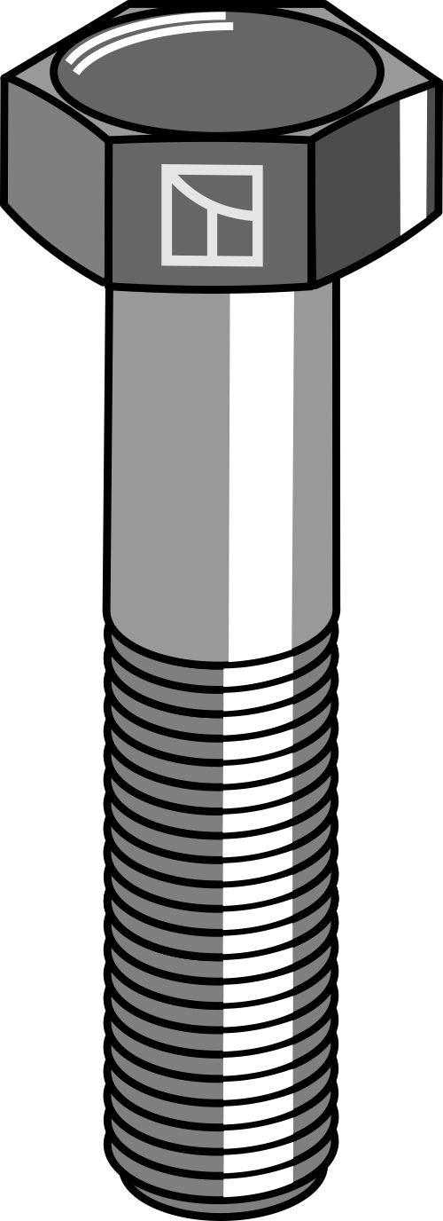 Hexagon bolt M12x1,75x45 without nut