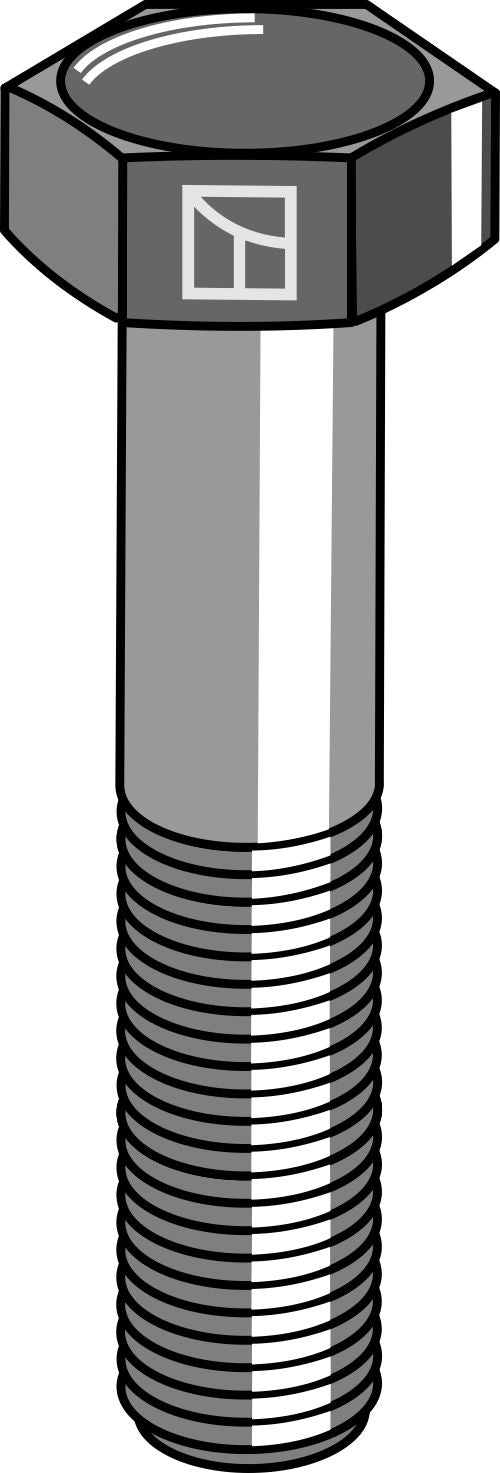 Hexagon bolt M12x1,75x50 without nut