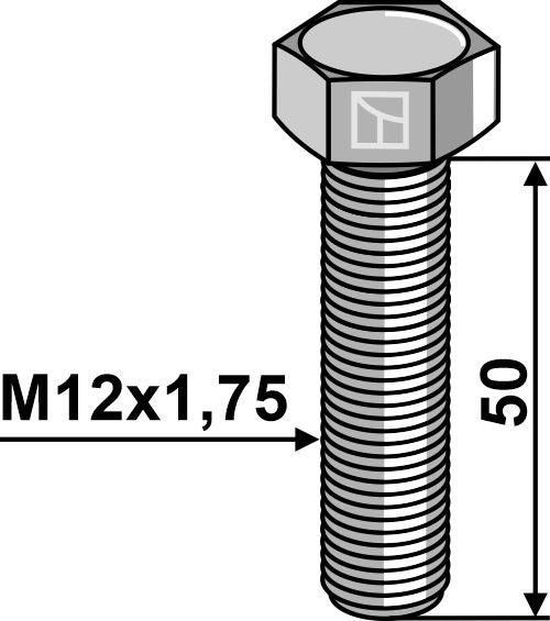 Hexagon bolt M12x1,75x50 without nut