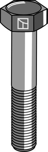 Hexagon bolt  M12x1,75x55 galvanized - left thread without nut