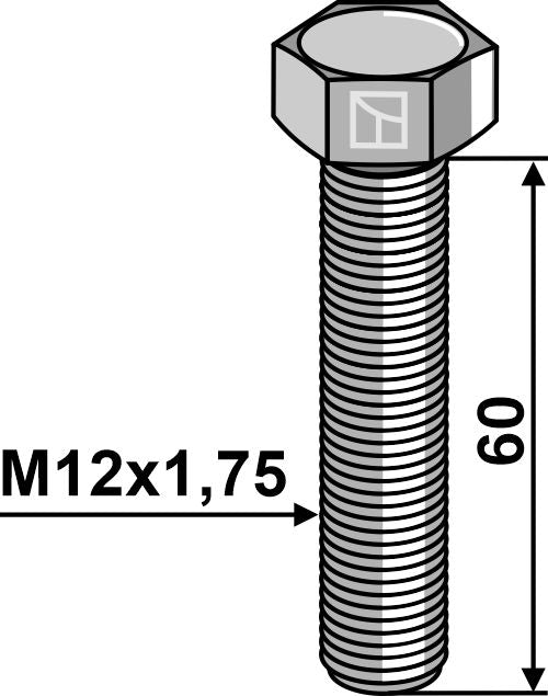 Hexagon bolt M12x1,75x60 without nut