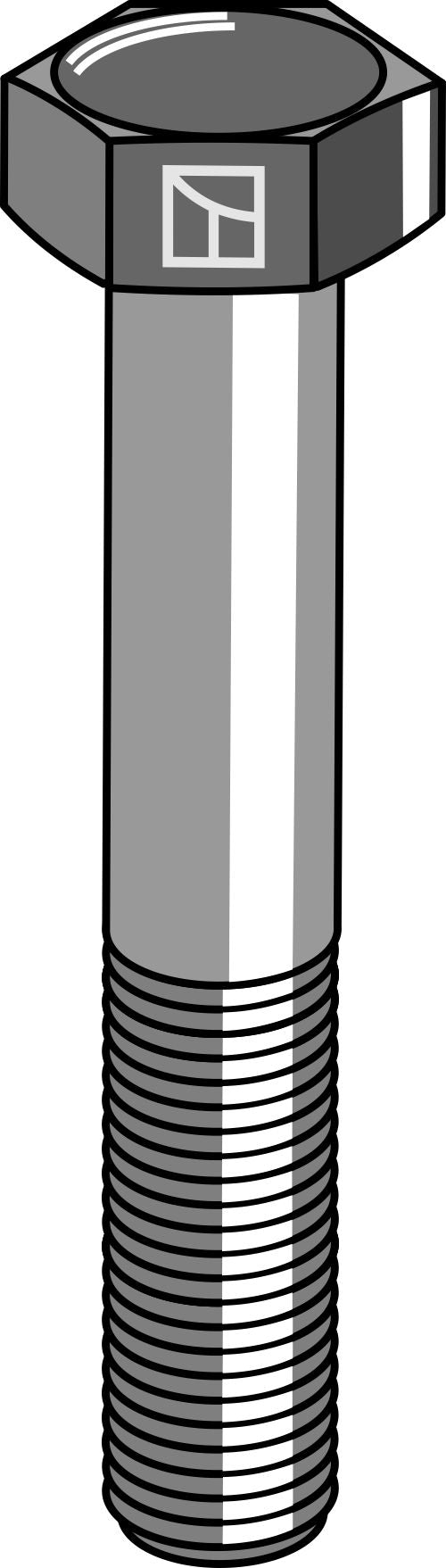 Hexagon bolt M12x1,75x65 without nut