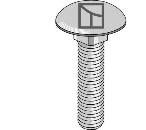 Saucer-head screw M12x1,75x70 - galvanized