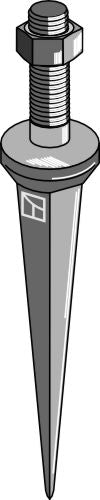 Harrow teeth from boron steel with square neck