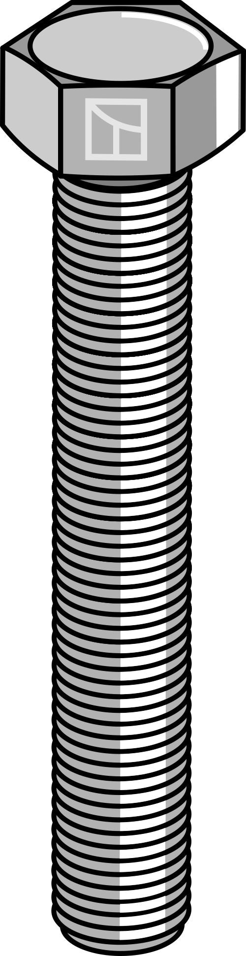 Hexagon bolt M12x1,75x80 without nut