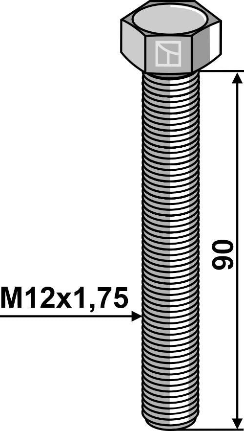 Hexagon bolt M12x1,75x90 without nut