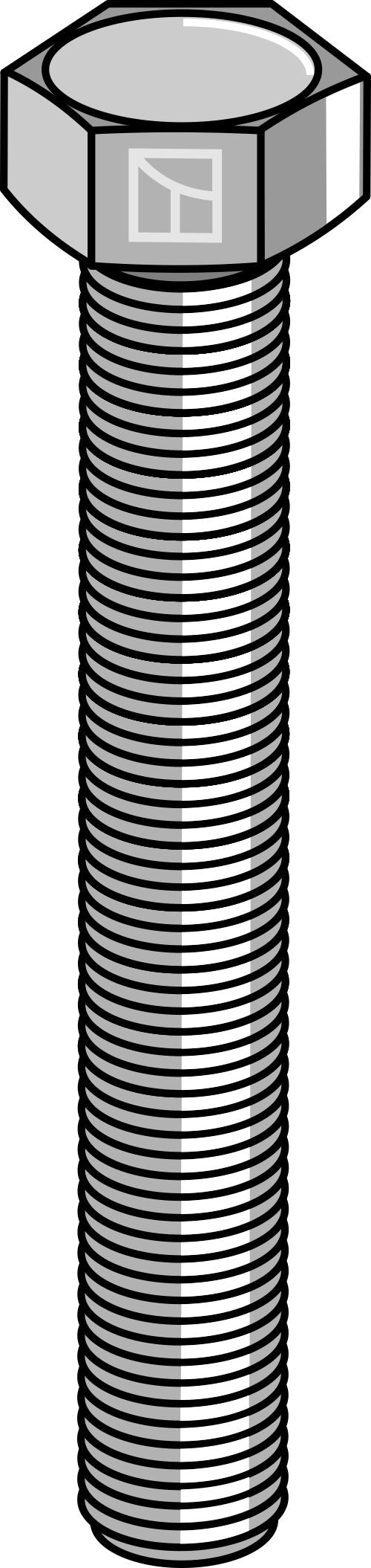 Hexagon bolt M12x1,75x90 without nut