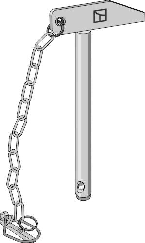 Socket pin with chain and linch pin