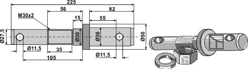 Top- and lower-link pins